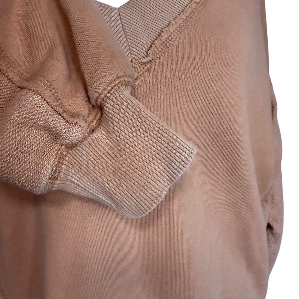 Aerie Vacay Everyday Women XS Oversized V-Neck Sweatshirt Terracotta Slouchy - Picture 4 of 10